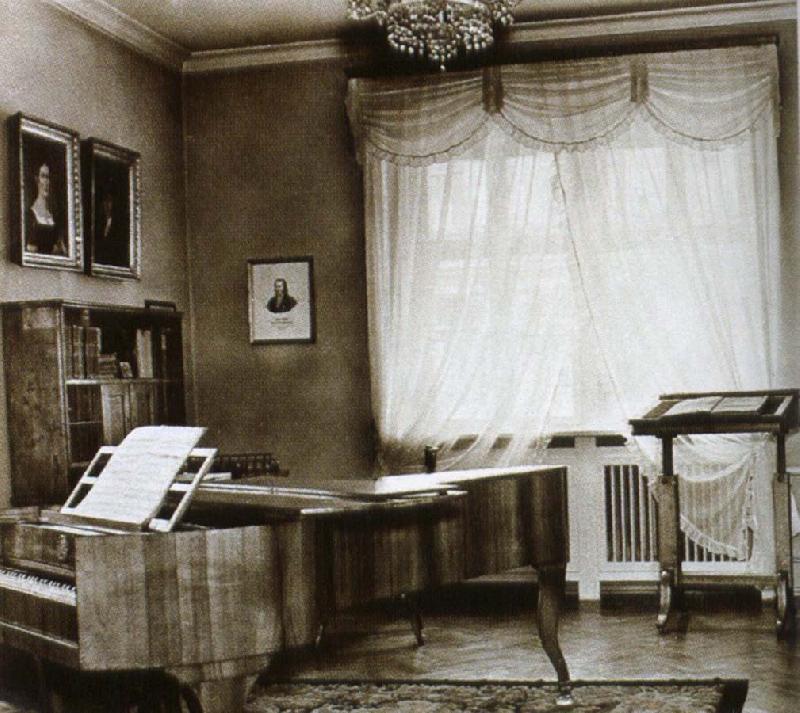 johannes brahms schumann s study at his home in zwickau oil painting image